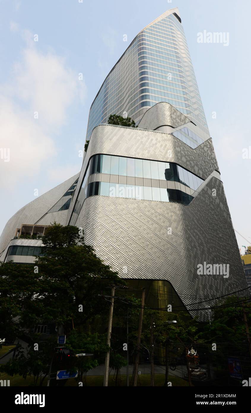 Zentrale Botschaft & Park Hyatt Bangkok an der Phloen Chit Road. Bangkok, Thailand. Stockfoto