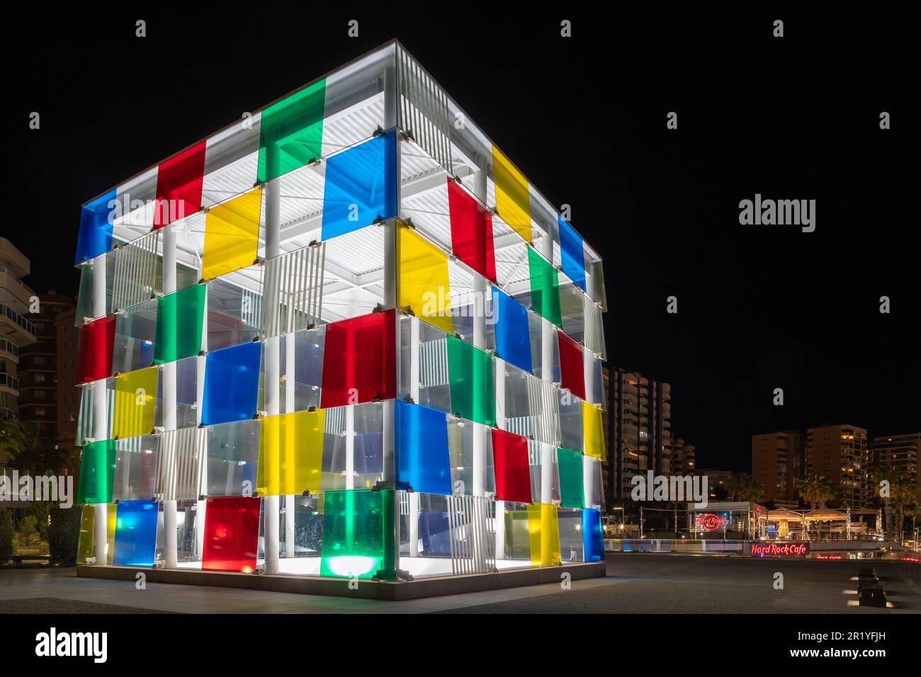 Centre Pompidou Malaga, Abhängigkeit vom Pariser Museum, Paseo del Muelle Uno, Malaga, Spanien Stockfoto