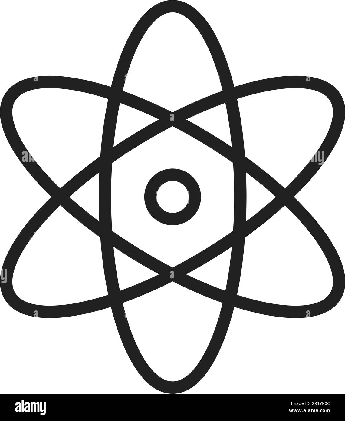 Vektorbild des Atom-Symbols. Stock Vektor
