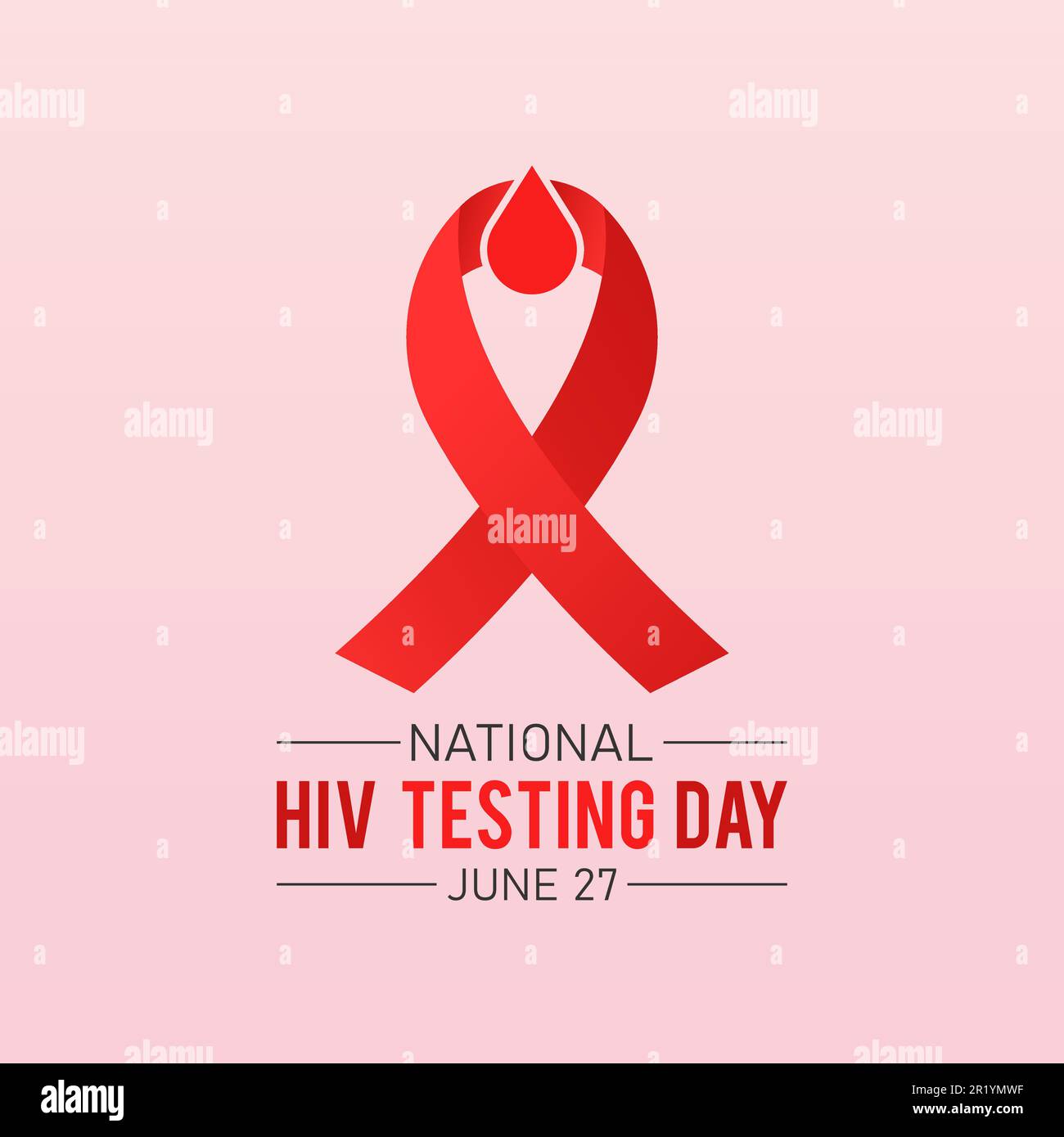HIV-Testtag, Juni 27. Vektorvorlage für Banner, Grußkarte, Poster zum HIV-Testtag. Vektordarstellung. Stock Vektor