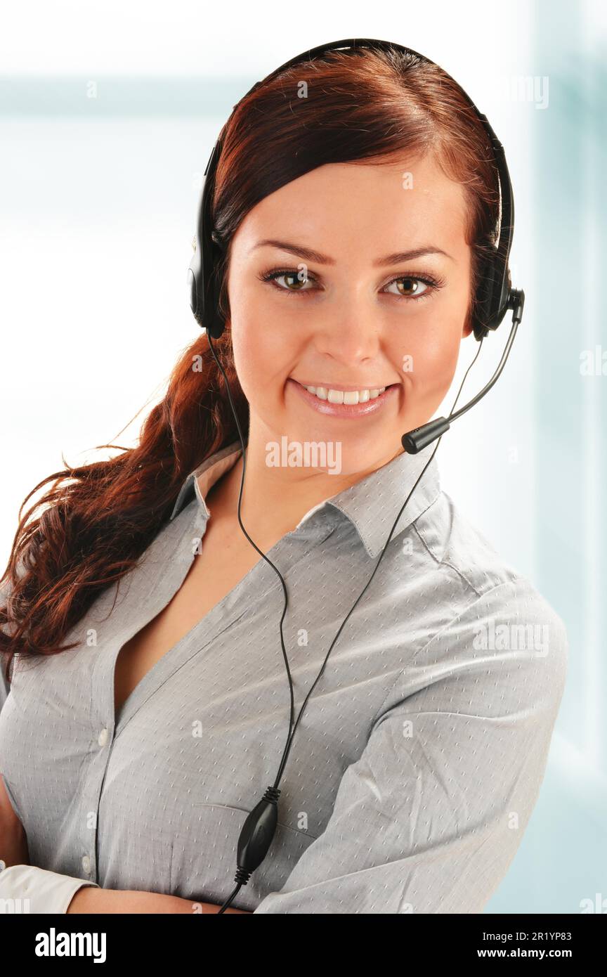 Callcenter-Mitarbeiter. Kundensupport. Helpdesk Stockfoto