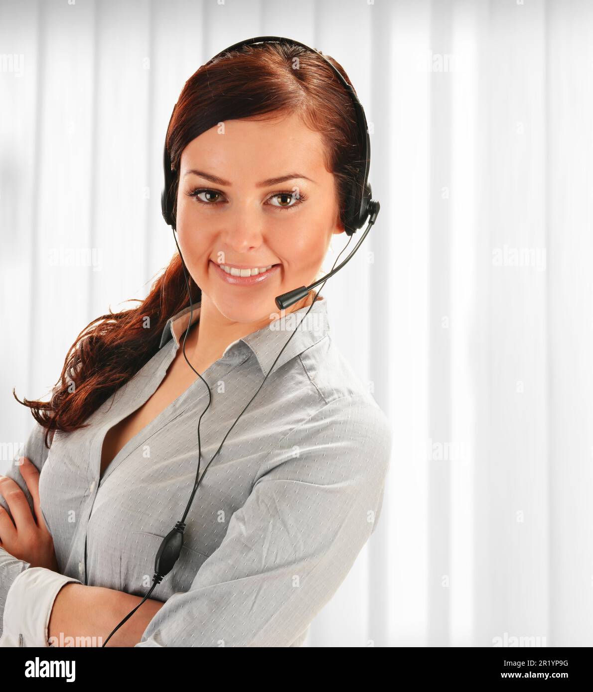 Callcenter-Mitarbeiter. Kundensupport. Helpdesk Stockfoto