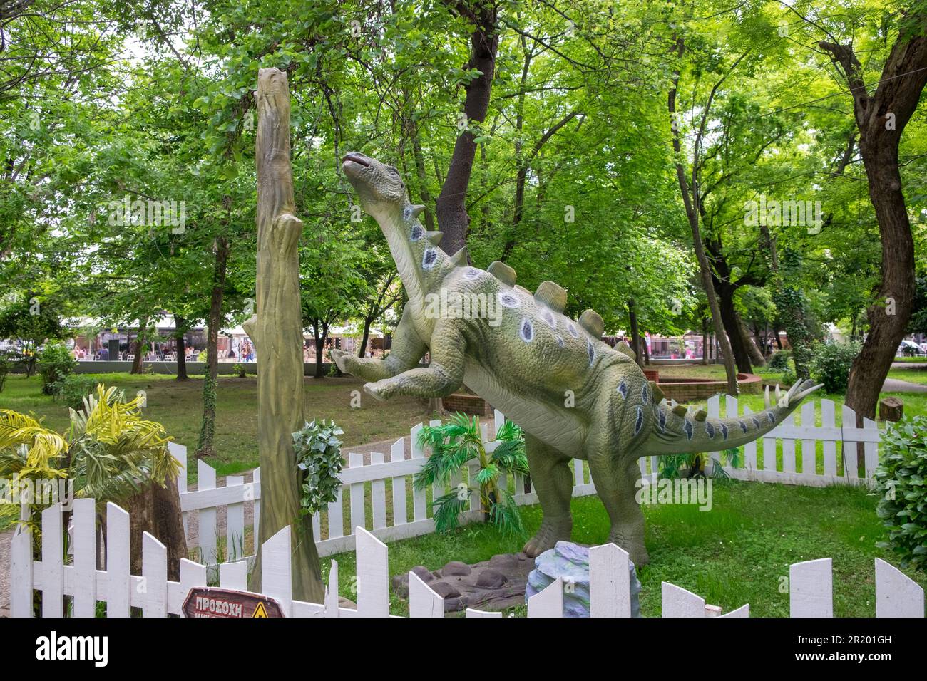 Animatrinischer oder robotischer Wuerhosaurus dinosaurur Stockfoto