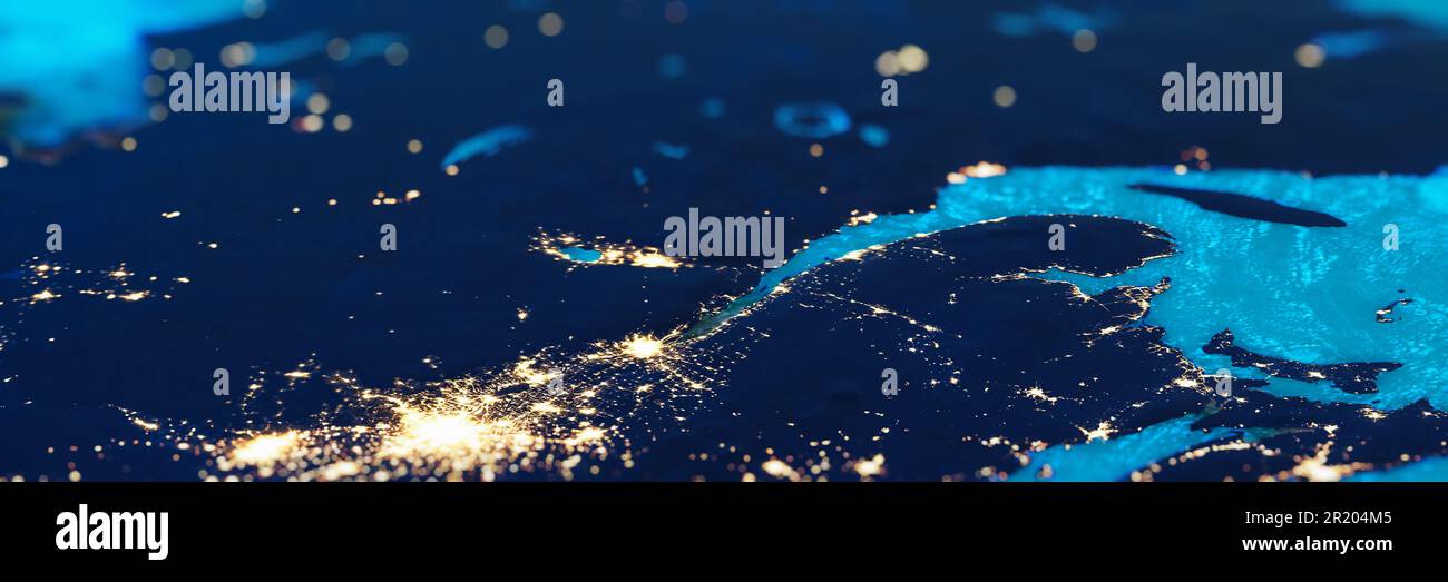 Kanada, Quebec und Montreal. Elemente dieses Bildes, bereitgestellt von der NASA. 3D-Rendering Stockfoto