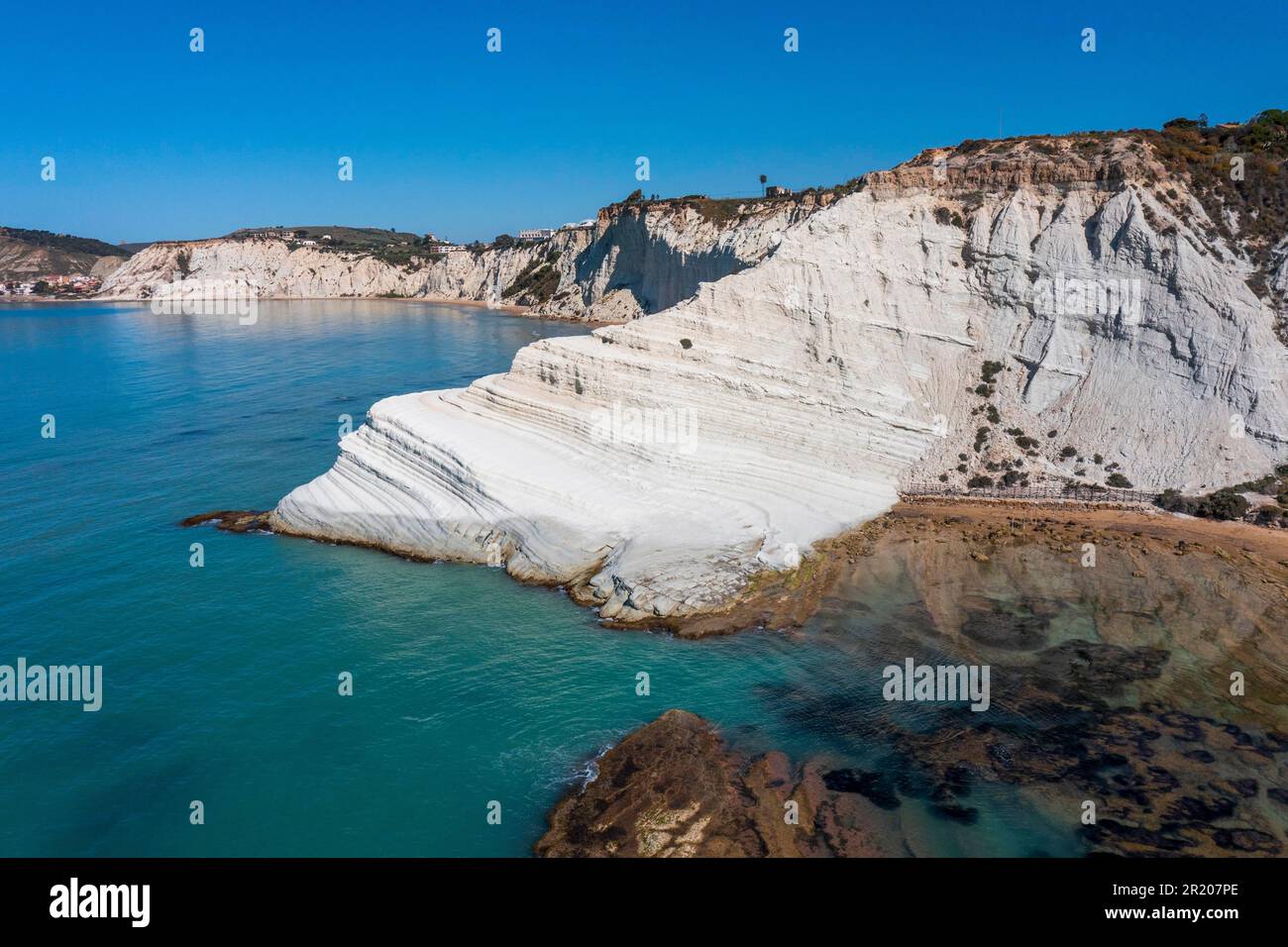 Kreidefelsen Scala dei Turchi, türkische Treppe, Realmonte, Sizilien ...