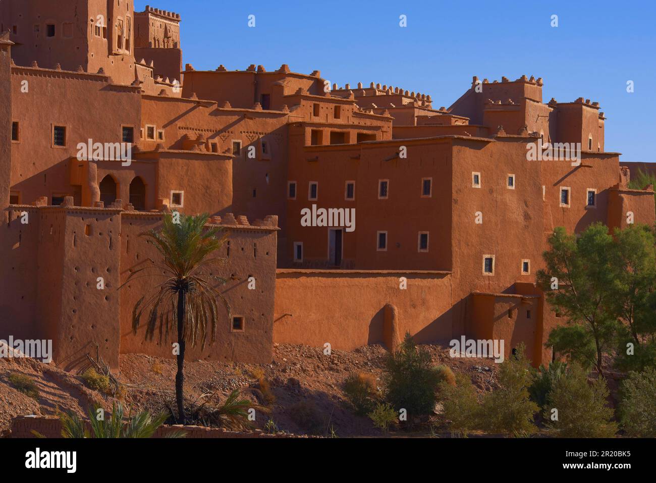 Taourirt Kasbah, erbaut von Pasha Glaoui, Ouarzazate, UNESCO-Weltkulturerbe, Provinz Ouarzazate, Nordafrika, Marokko Stockfoto