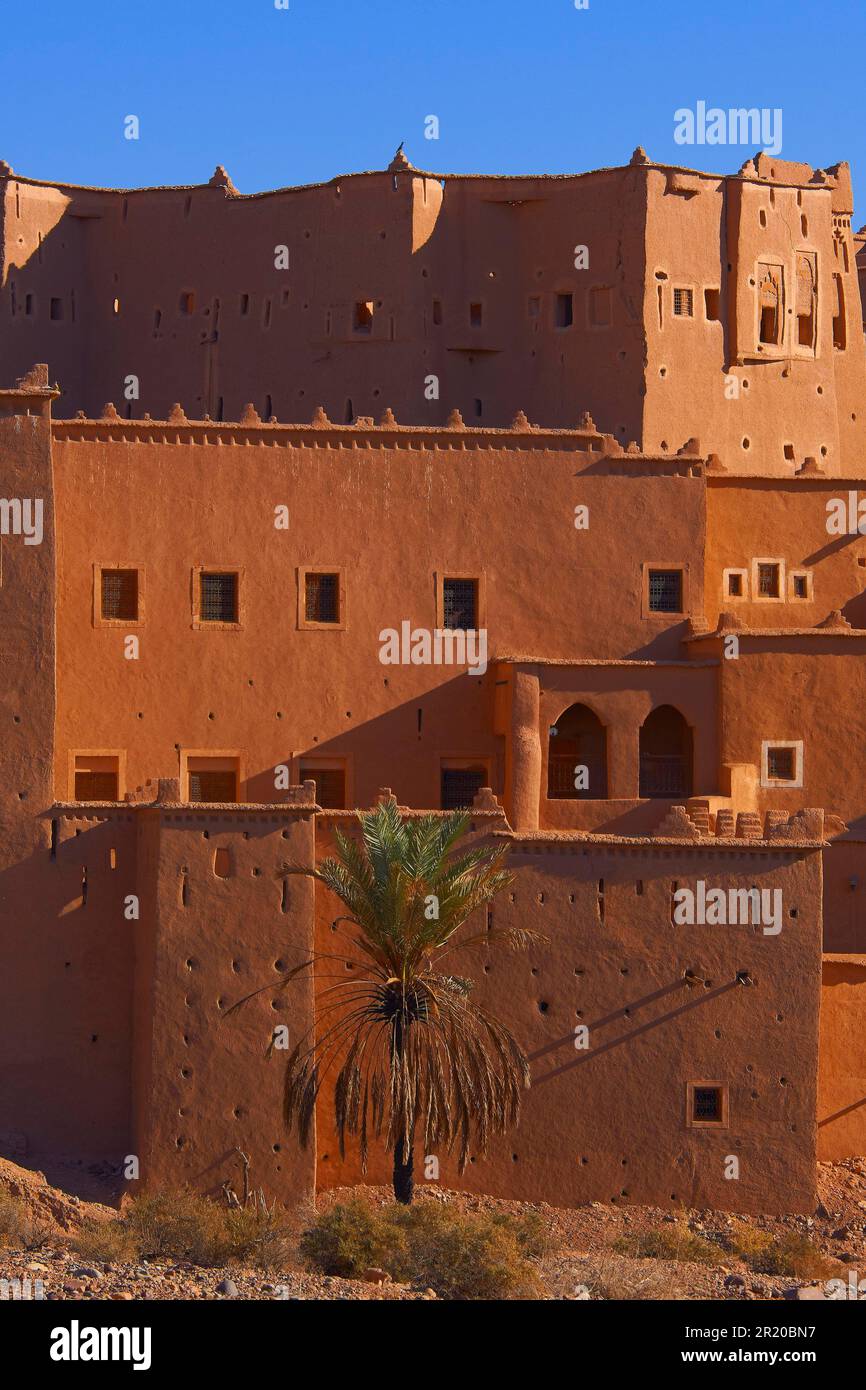 Taourirt Kasbah, erbaut von Pasha Glaoui, Ouarzazate, UNESCO-Weltkulturerbe, Provinz Ouarzazate, Nordafrika, Marokko Stockfoto
