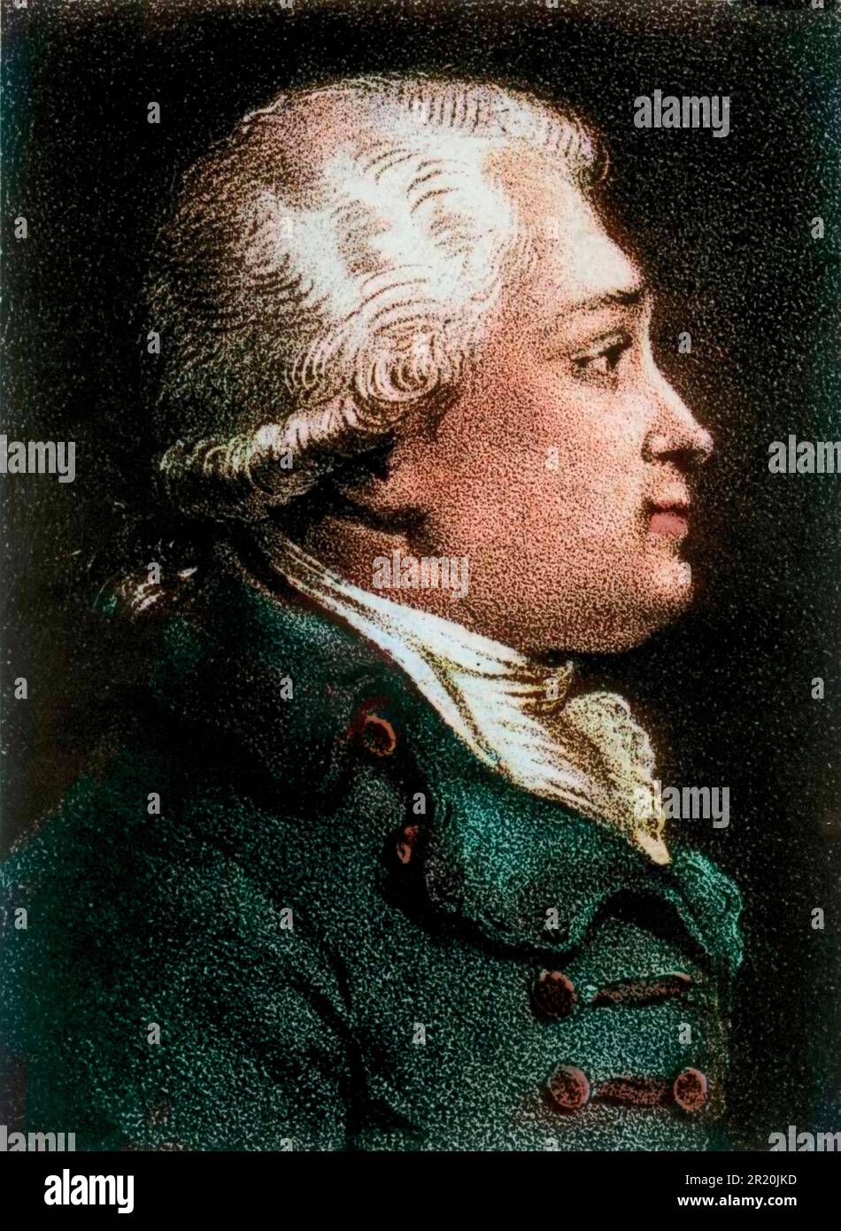 Portrait de Felix Vicq d'Azyr (1748-1794), medecin et anatomiste francais - Gravure19eme Siecle Stockfoto