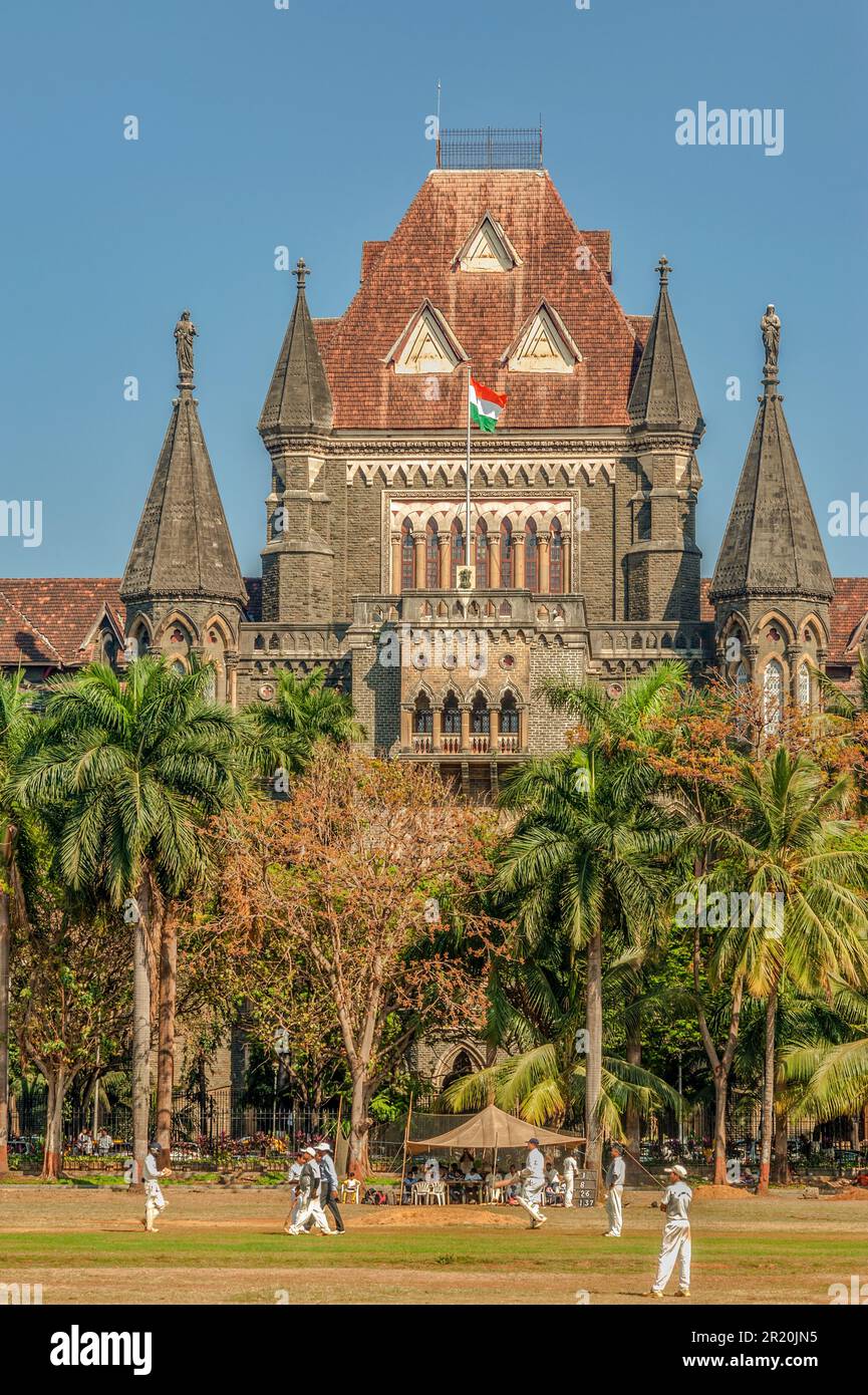 02 27 2014 Vintage Bombay High Court im Oval Maidan ist einer der ältesten High Courts in Indien. Asien. Stockfoto