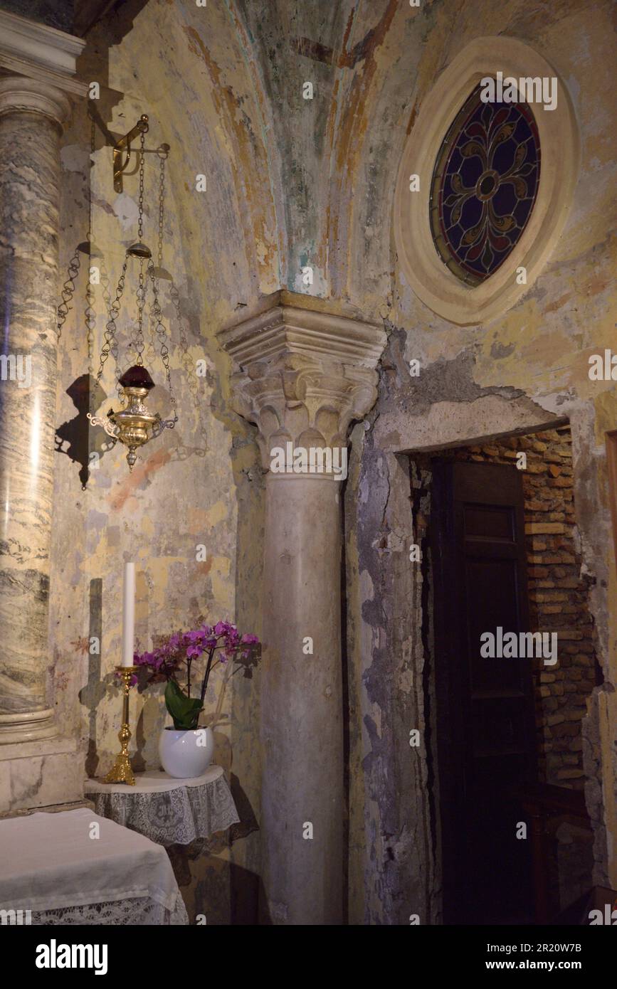 Kapelle der Jungfrau, San Benedetto in Piscinula, Trastevere, Rom, Italien Stockfoto