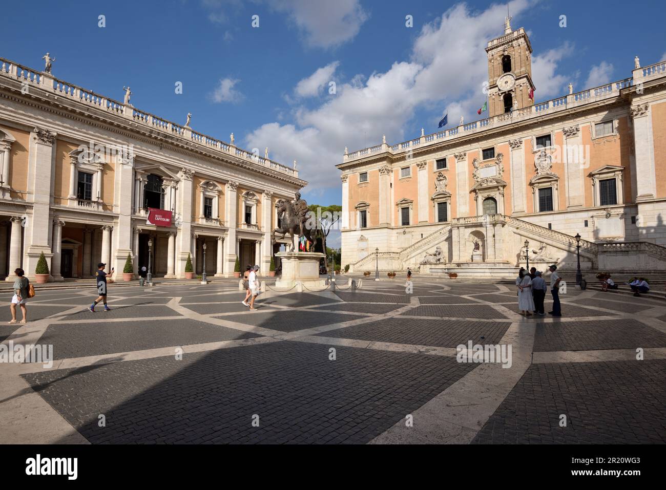 Piazza del Campidoglio, Rom, Italien Stockfoto