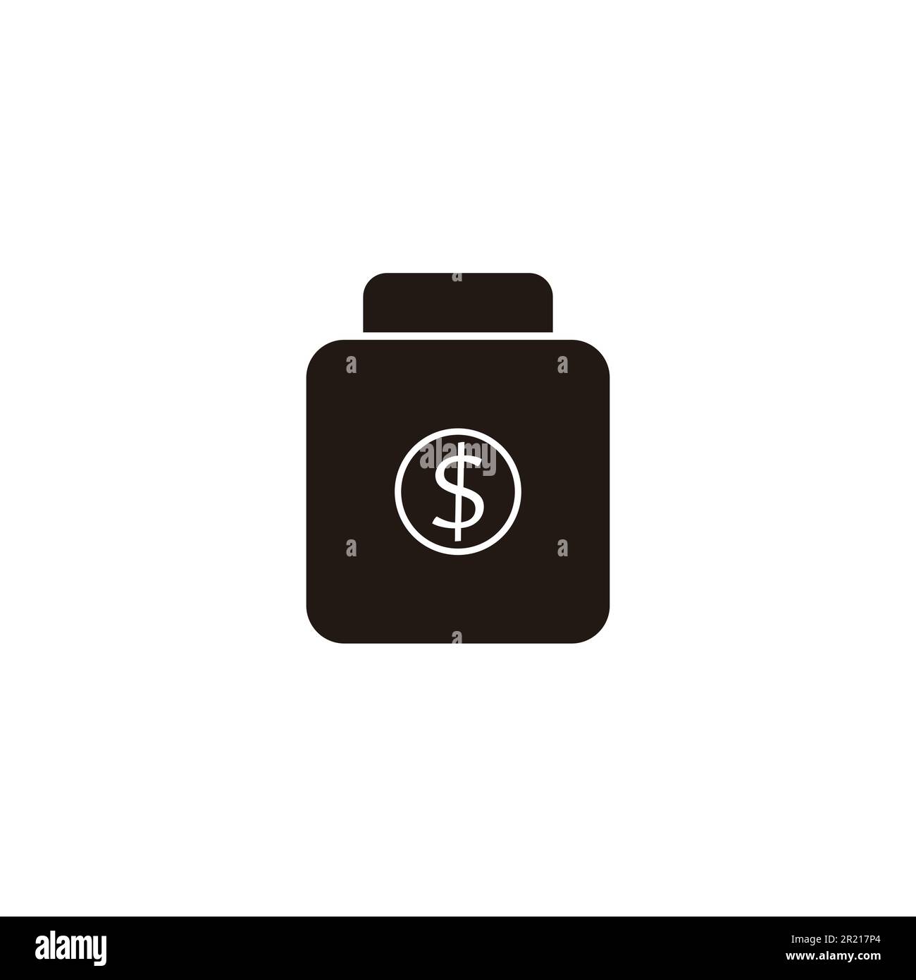 Flasche, Dollar, Geld, geometrisches Symbol einfacher Logo-Vektor Stock Vektor