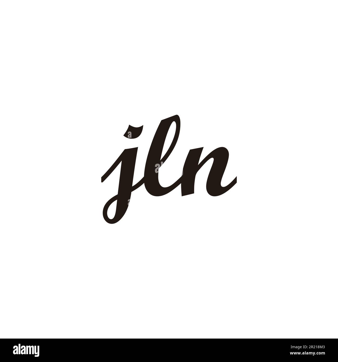 Buchstabe jln Connect Geometrisches Symbol einfacher Logo-Vektor Stock Vektor