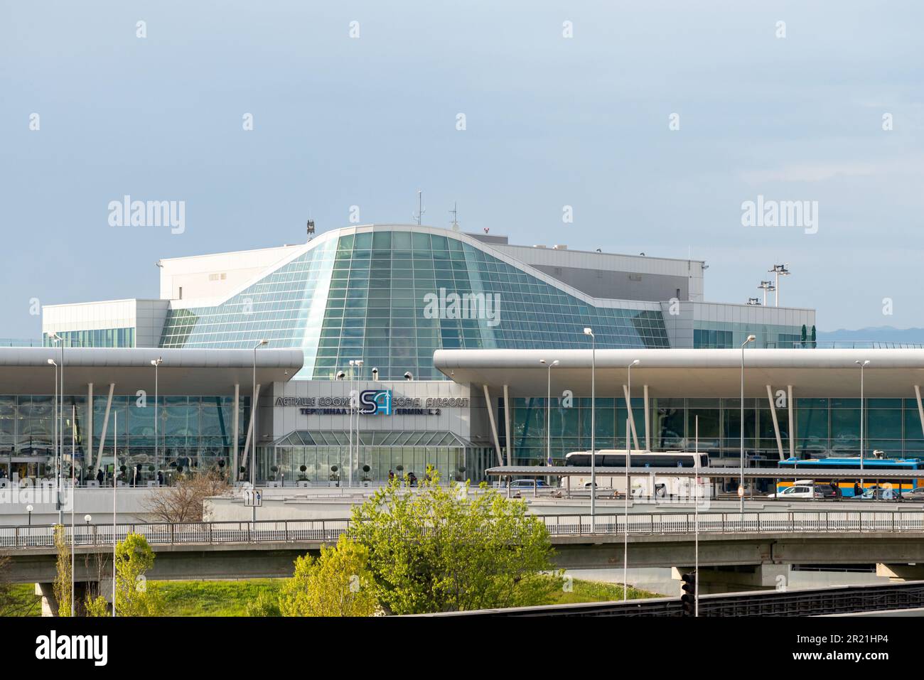 Allgemeiner Blick auf den Flughafen Sofia in Sofia, Bulgarien, Osteuropa, Balkan, EU Stockfoto