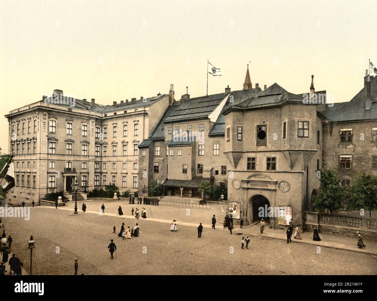 Schloss Königsberg, Ostpreußen, früher Deutschland, heute Kaliningrad in Russland, Historisch, Fotodruck aus den 1890er / das Schloß in Königsberg, Ostpreußen, früher Deutschland, heute Kaliningrad in Russland, Historisch, Photochromdruck aus den 1890er-Jahren Stockfoto