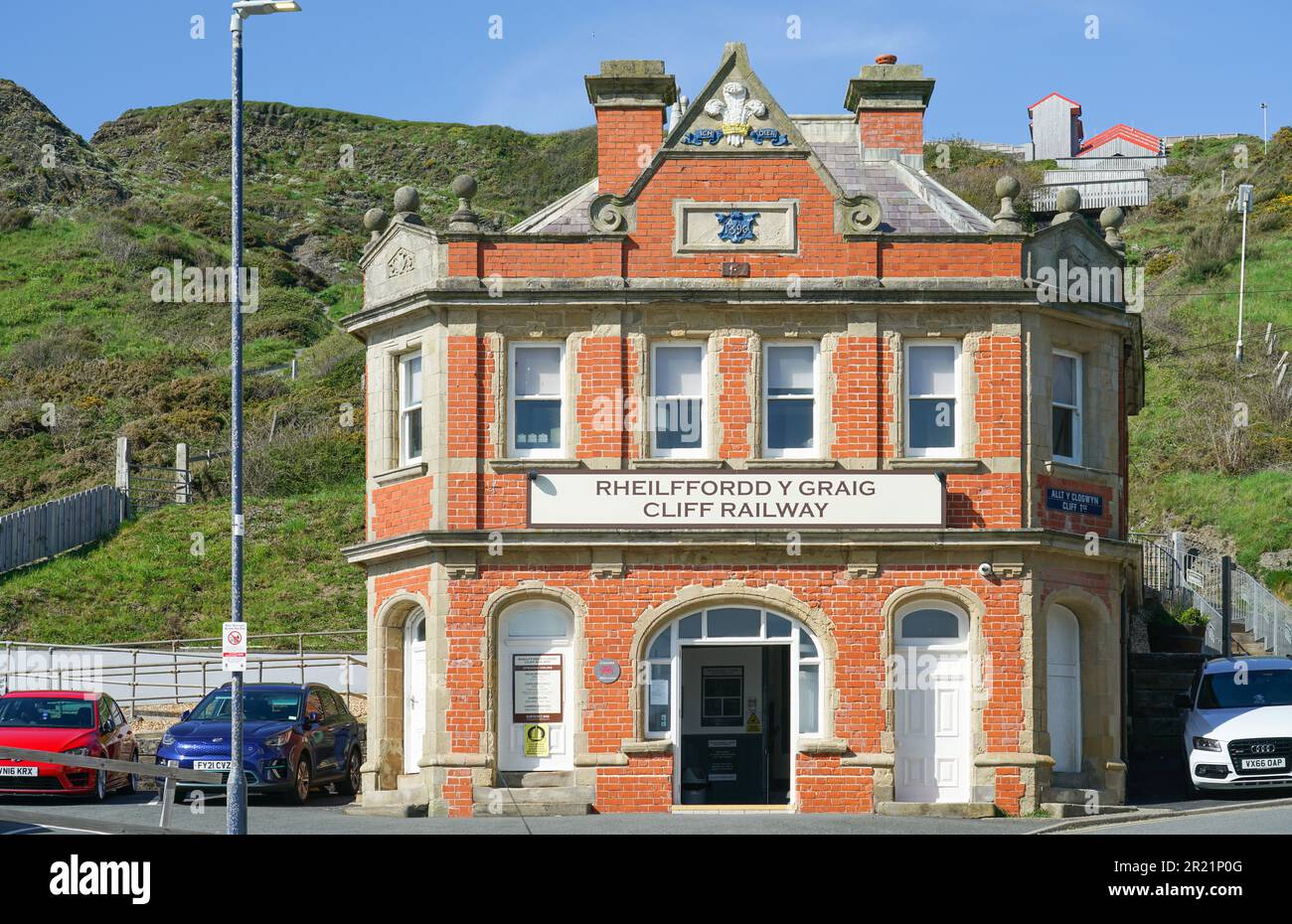 Die Cliff Railway, Aberystwyth, Ceredigion, Mid Wales. Bild wurde im Mai 2023 aufgenommen. Stockfoto