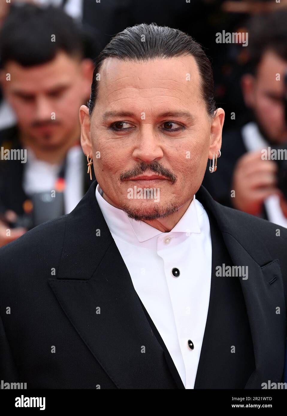 Cannes, Frankreich. 16. Mai 2023. Cannes, Frankreich. 16. Mai 2023. Johnny Depp kommt zur Gala-Vorführung von Jeanne Du Barry, Teil des Filmfestivals 76. in Cannes, Palais des Festival. Kredit: Doug Peters/Alamy Live News Stockfoto