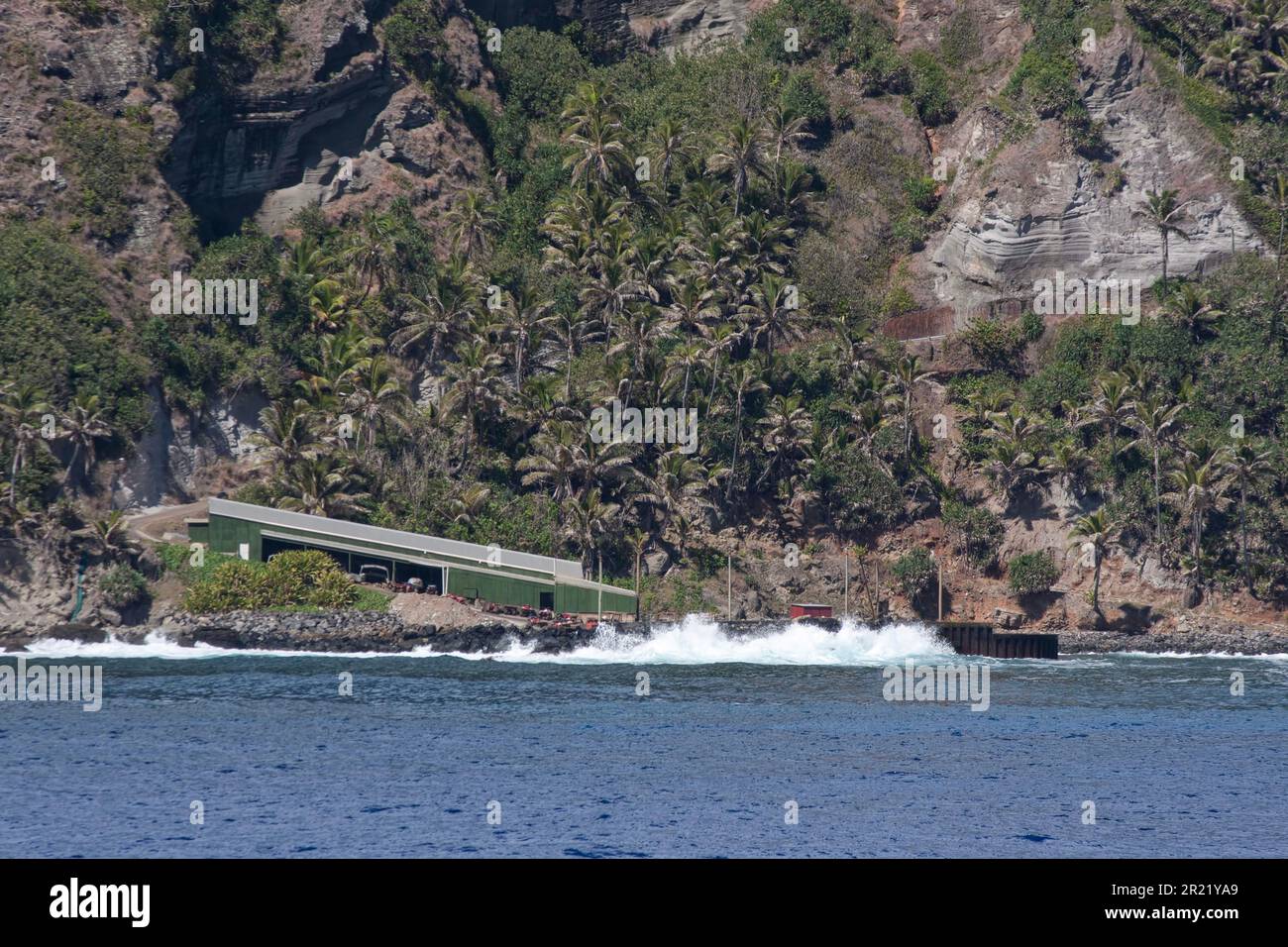 Pitcairn Island: Adamstown Bounty Bay Stockfoto