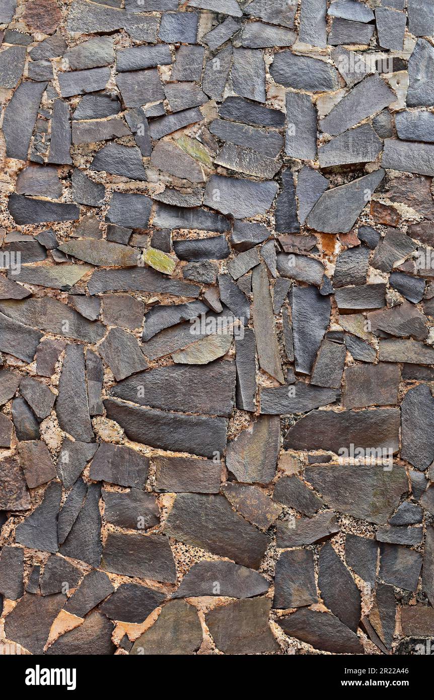 Alte Steinmauer in Ribeirao Preto, Brasilien Stockfoto