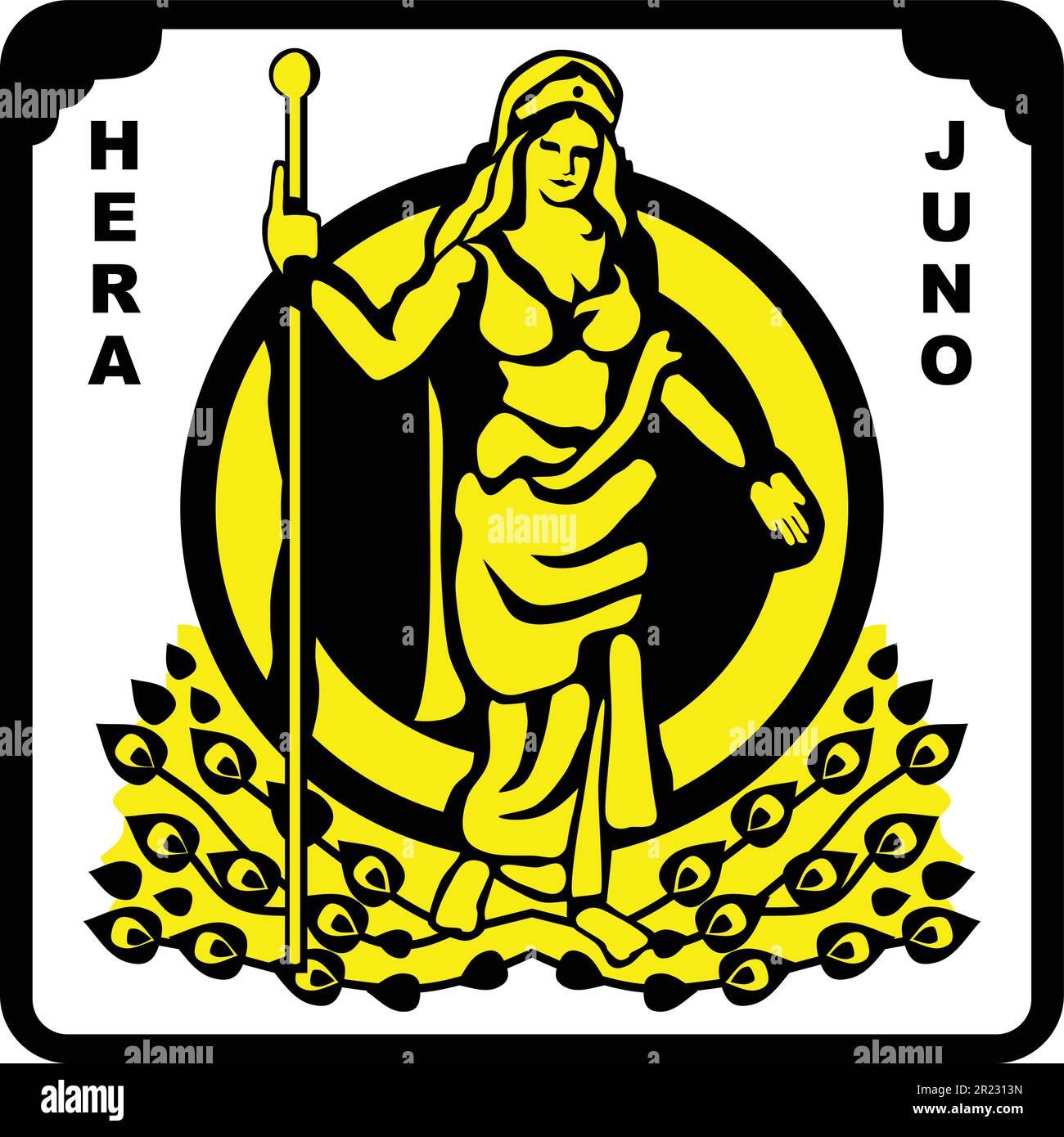 Hera Juno, Gottheit der Griechen und Roms Stock Vektor