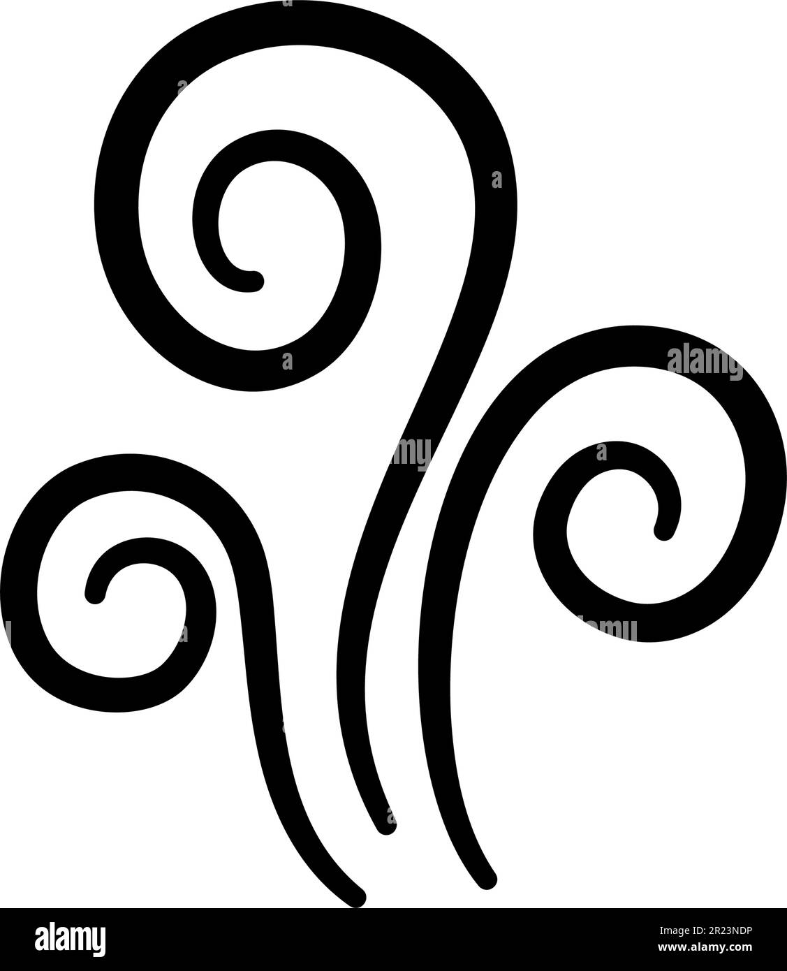 Doodle Smoke-Symbol. Wasserdampfsymbol. Handgezogener heißer Dampf. Geruchssymbol für Leitungsluft. Doodle Fire Rauch Symbol. Vektordarstellung auf weiß isoliert Stock Vektor