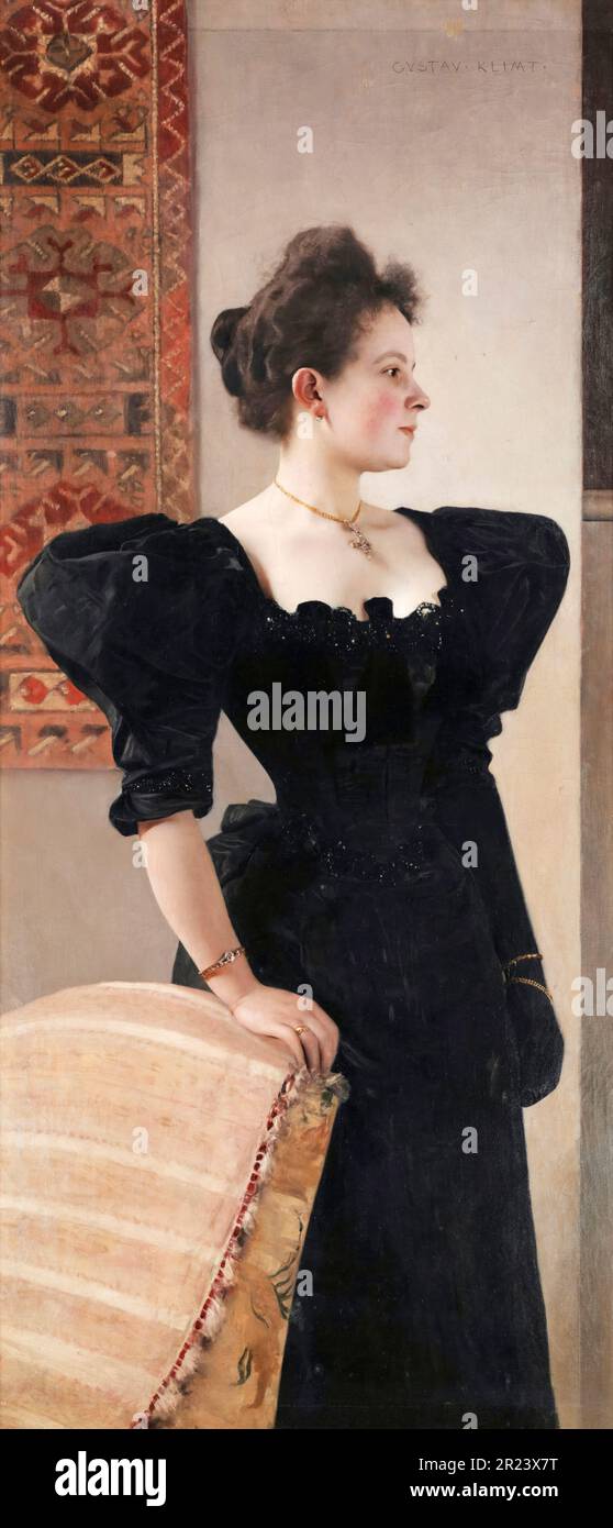 Gustav Klimt, Porträt einer Dame (Marie Breunig), Gemälde 1894 Stockfoto