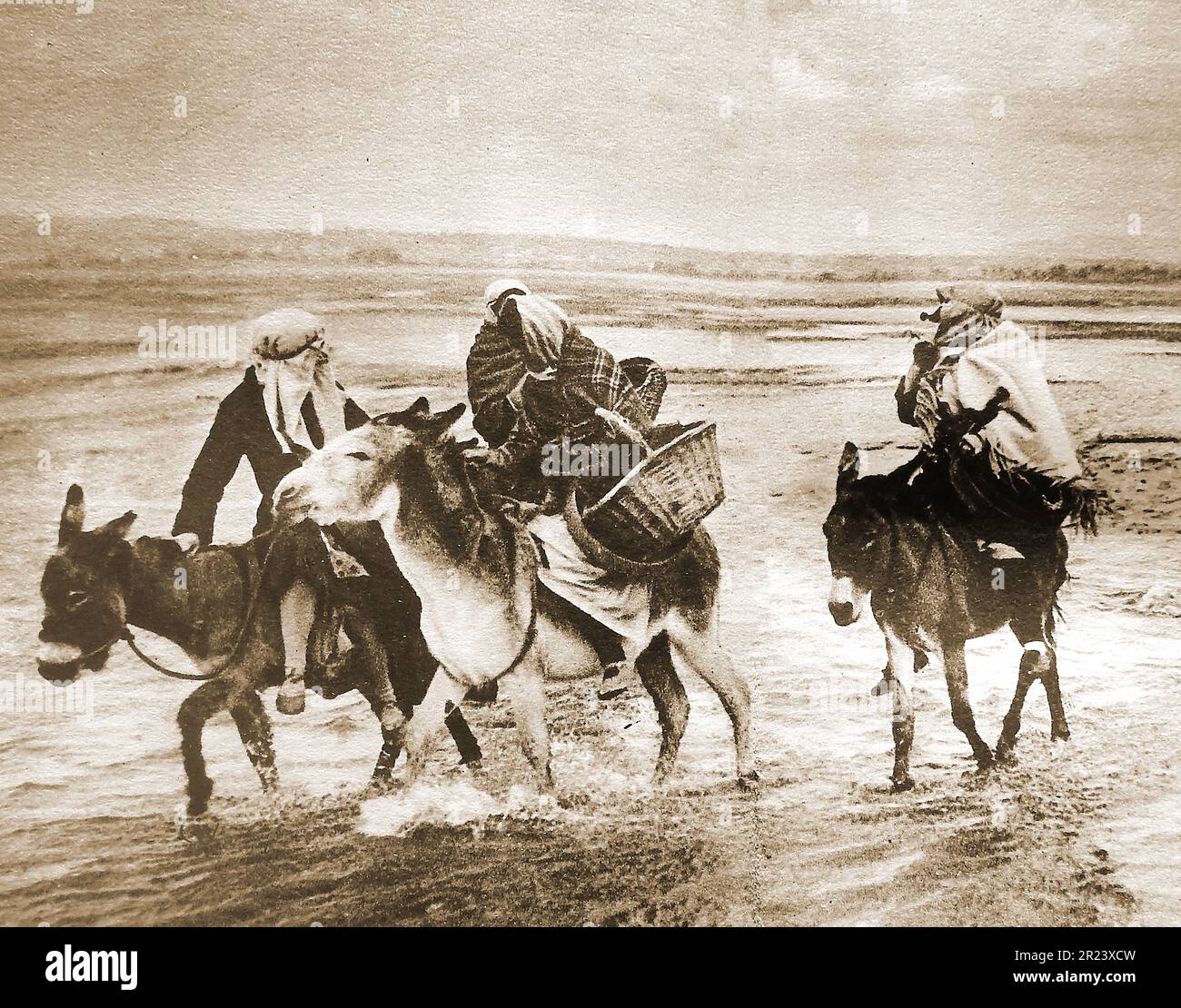 Wales in 1939 - Cockle Women of Penclawdd. Stockfoto