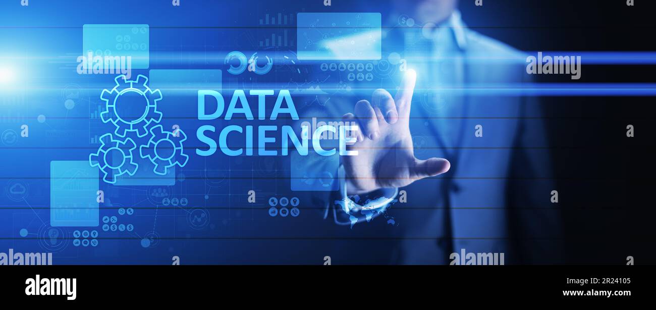 Data Science und Deep Learning. Künstliche Intelligenz, Analyse. Internet und modernes Technologiekonzept. Stockfoto