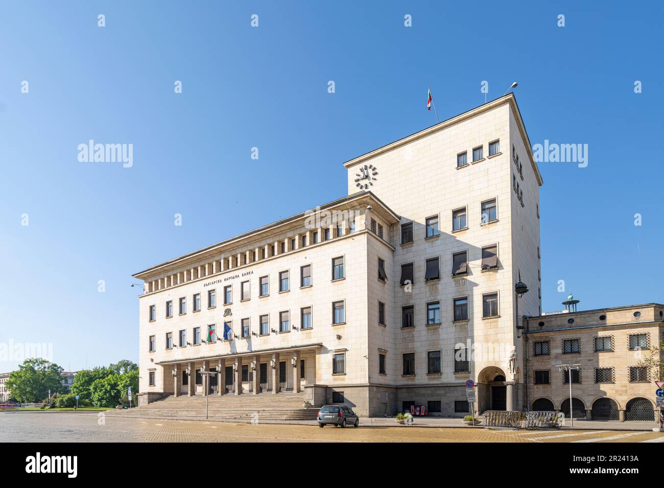 Sofia, Bulgarien. Mai 2023. Blick auf das Gebäude der Bulgarischen Nationalbank im Stadtzentrum Stockfoto