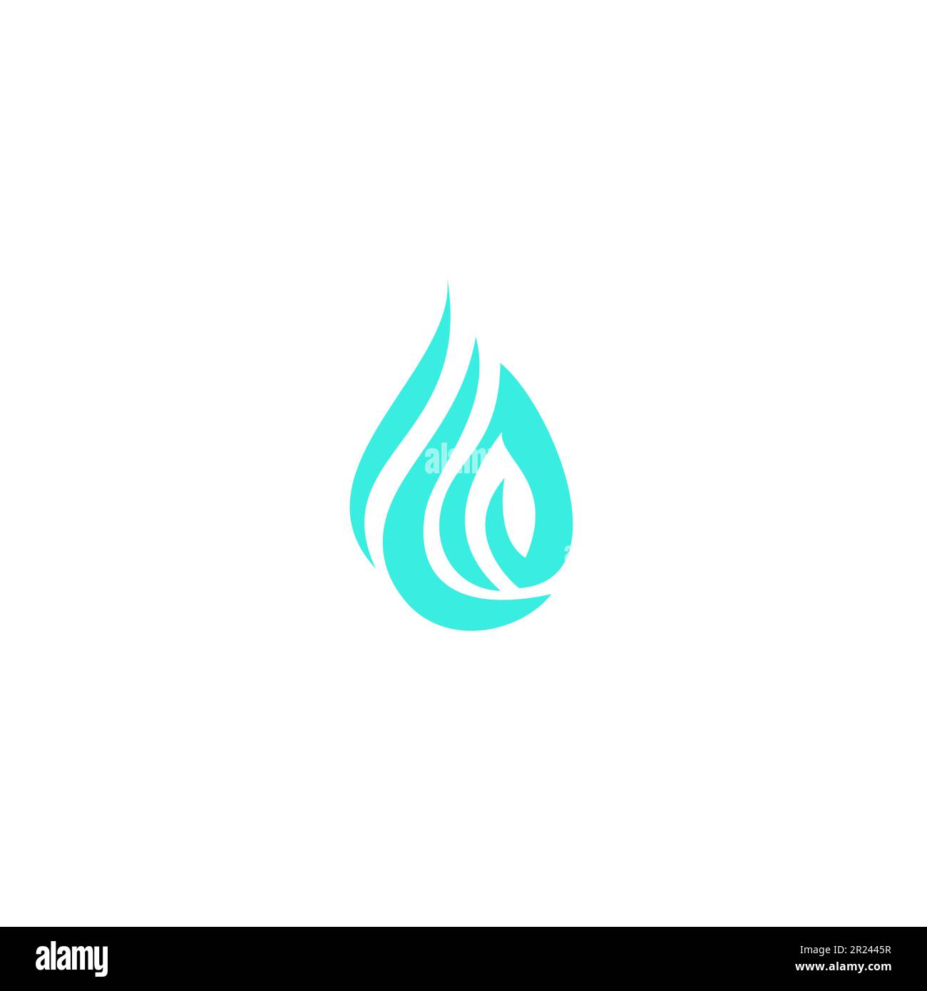 Blatt- und Wasserlogo. Darstellung Des Wasserblattvektors Stock Vektor