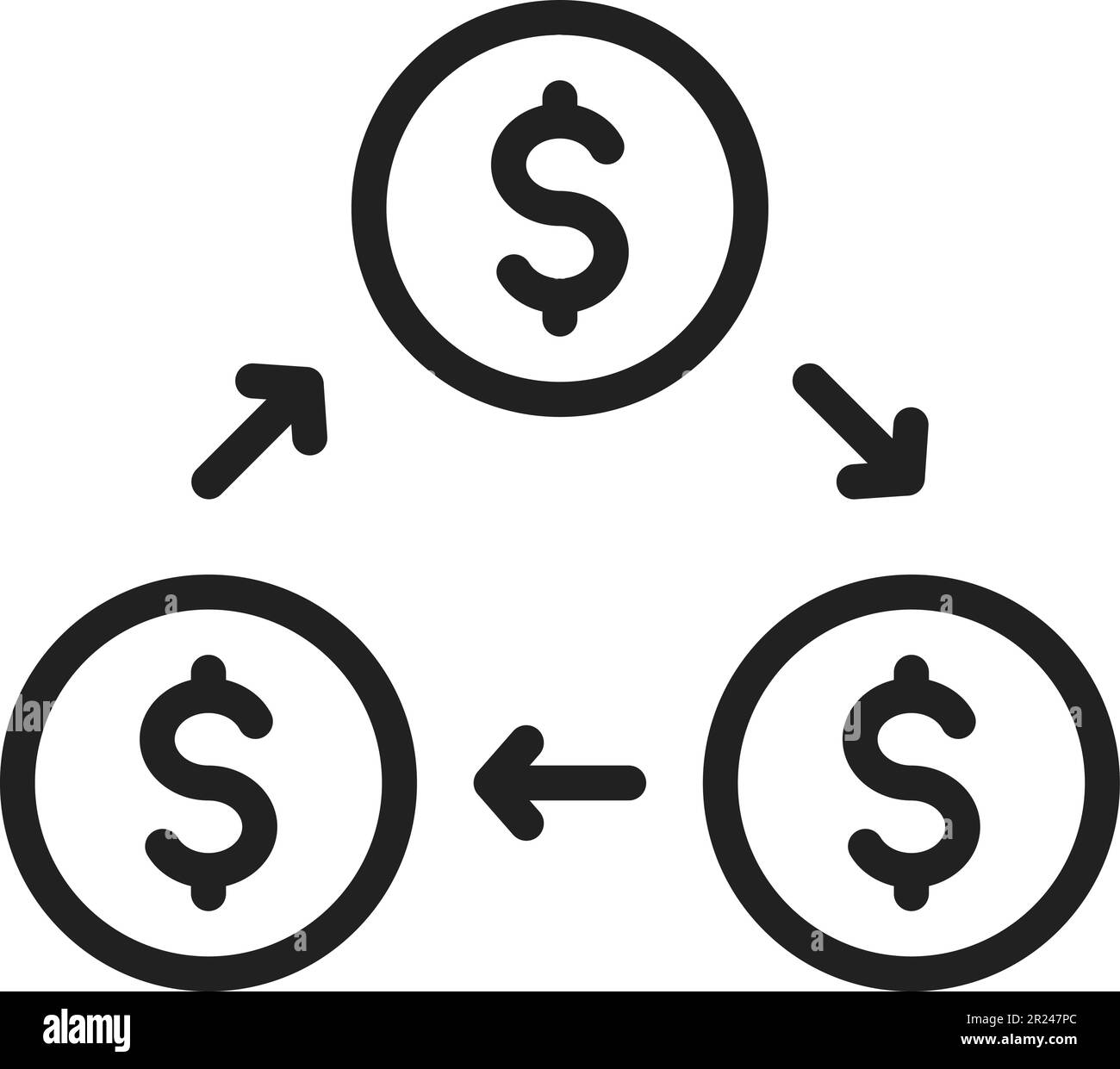 Vektorbild des Cash-Flow-Symbols. Stock Vektor