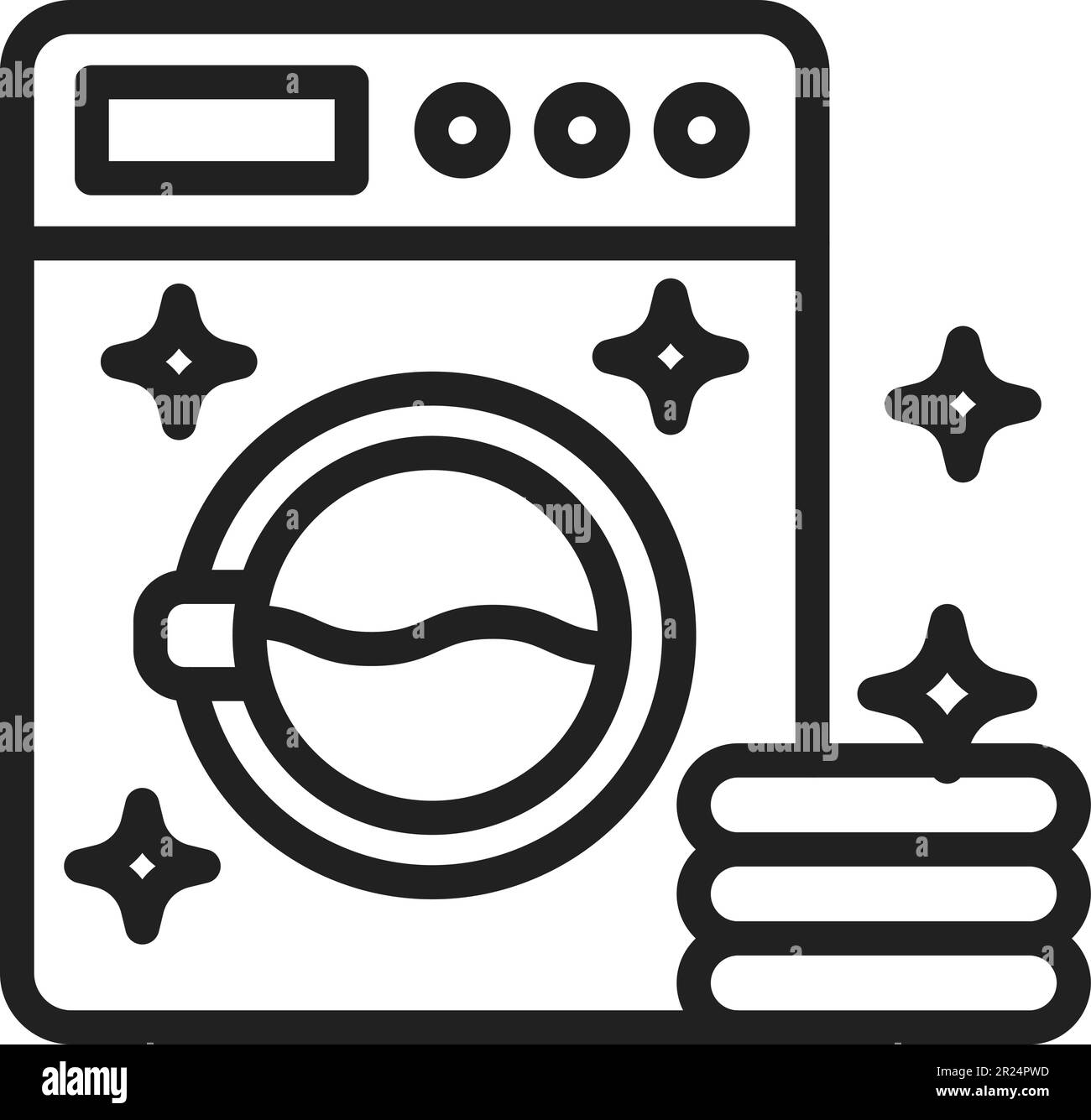Vektorbild des Symbols für Wäscheservice. Stock Vektor