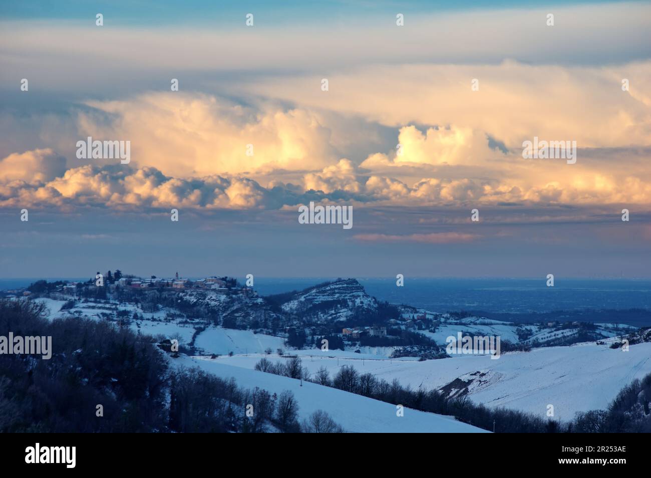 veduta panoramica sull'Adriatico in Inverno Stockfoto