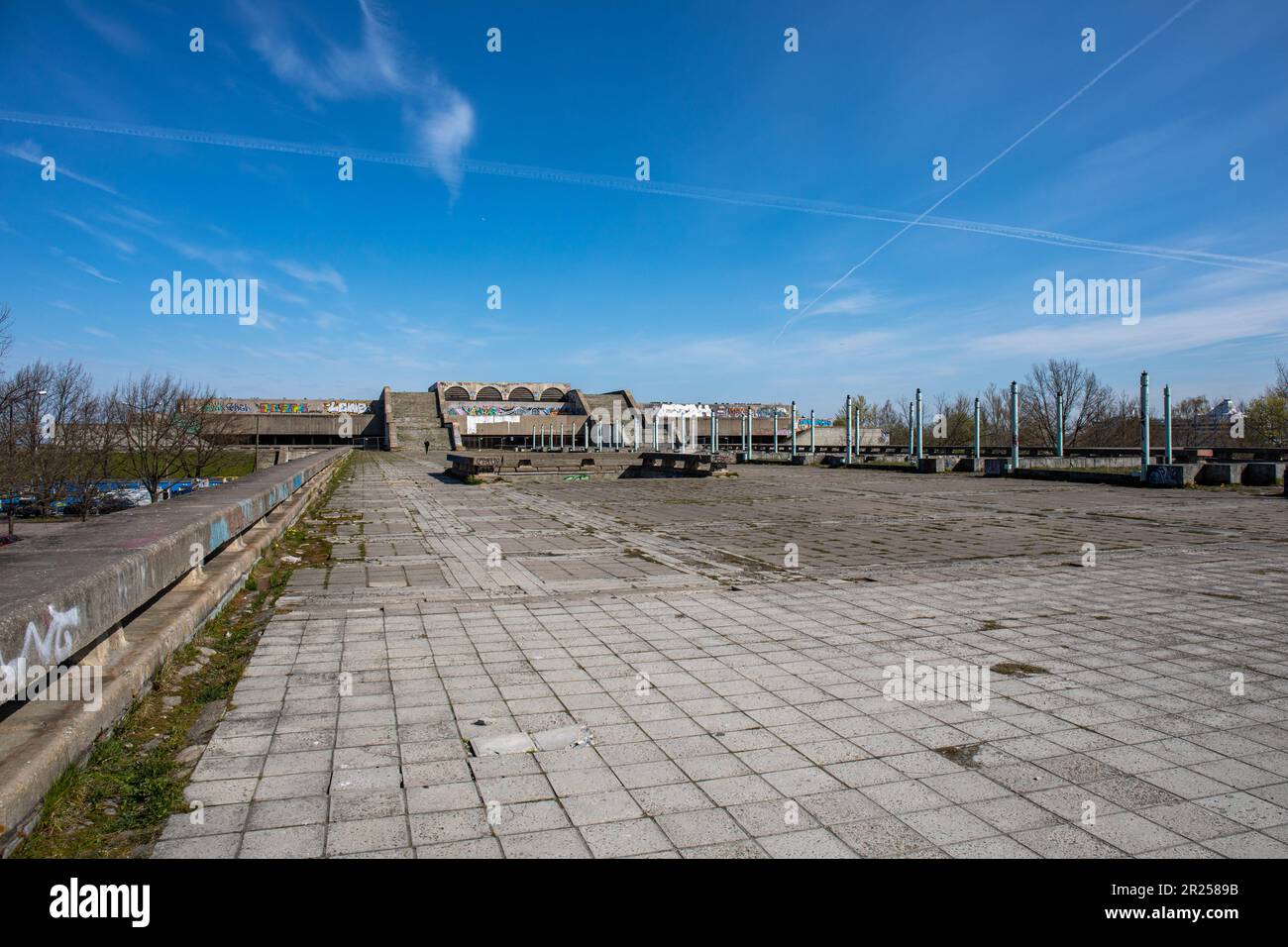 Verfallene Linnahall, ursprünglich die V.I. Lenin-Palast der Kultur und des Sports, ein großes Bauwerk aus der sowjetzeit in Tallinn, Estland Stockfoto