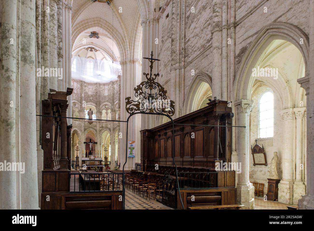 Abtei Saint-Germer-de-Fly | Abbaye de Saint-Germer-de-Fly avec sa chapelle et son abbatiale Stockfoto