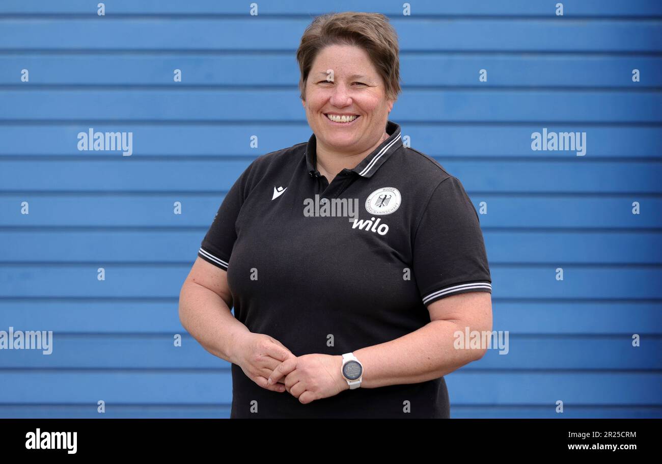Dortmund, Deutschland. 17. Mai 2023. firo: 17. Mai 2023, Rudern, Team Deutschland-Achte 2023, Achte, Einführung, Präsentation über den Dortmund-Ems-Kanal, Bundestrainer Sabine TSCHAGE, Portrait Credit: dpa/Alamy Live News Stockfoto
