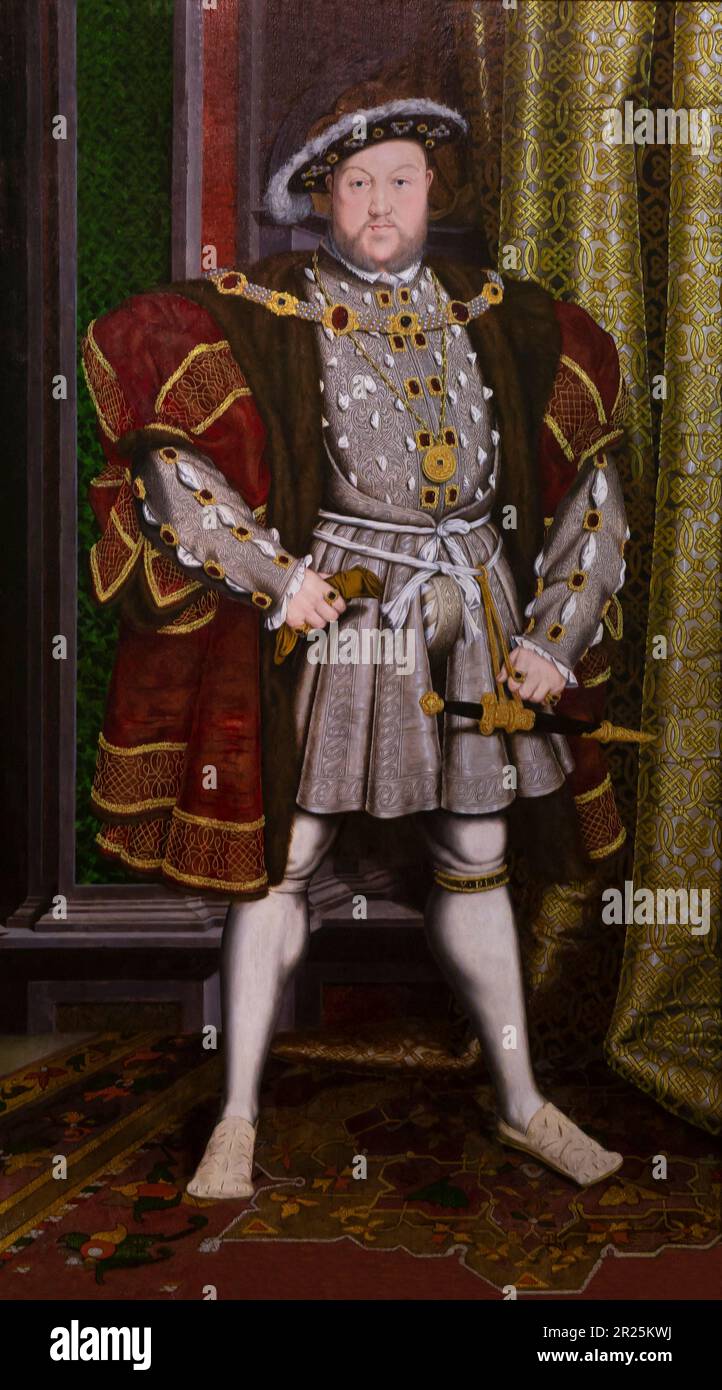 Porträt von König Heinrich VIII., Hans Holbein der Jüngere, Werkstatt, ca. 1537-1550, Stockfoto