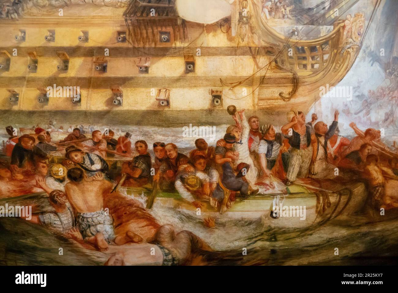 Die Schlacht von Trafalgar, 21. Oktober 1805, Detail, JMW Turner, 1822, Stockfoto