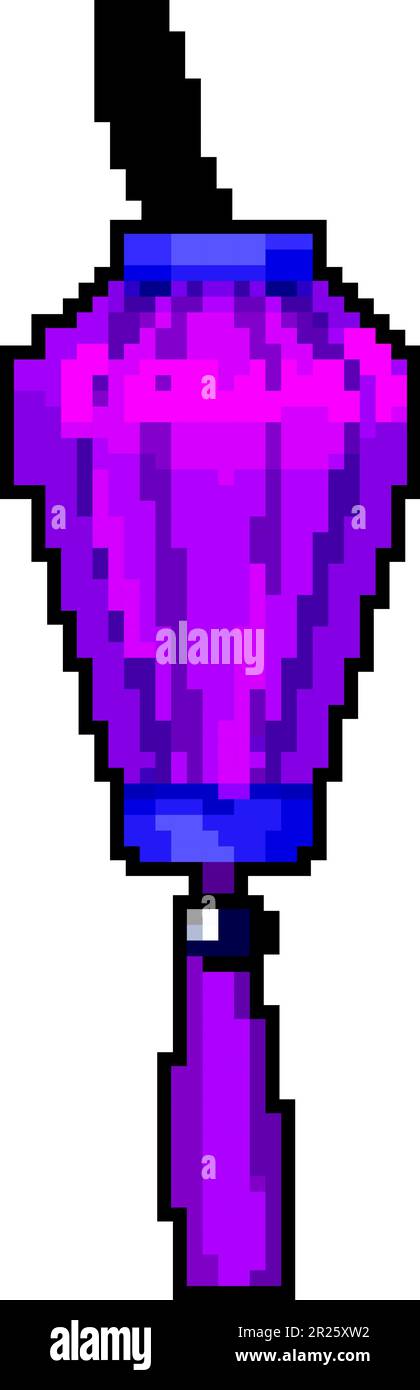 japanische asiatische Laterne Spiel Pixel Art Vektordarstellung Stock Vektor