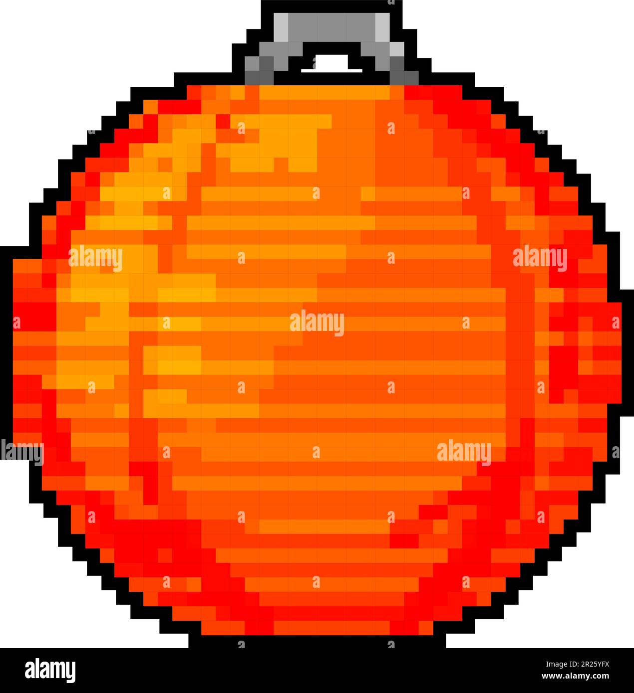 Traditionelle asiatische Laterne, Pixel-Art-Vektordarstellung Stock Vektor
