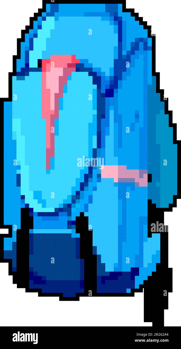 Wanderrucksack Camp Spiel Pixel Art Vector Illustration Stock ...
