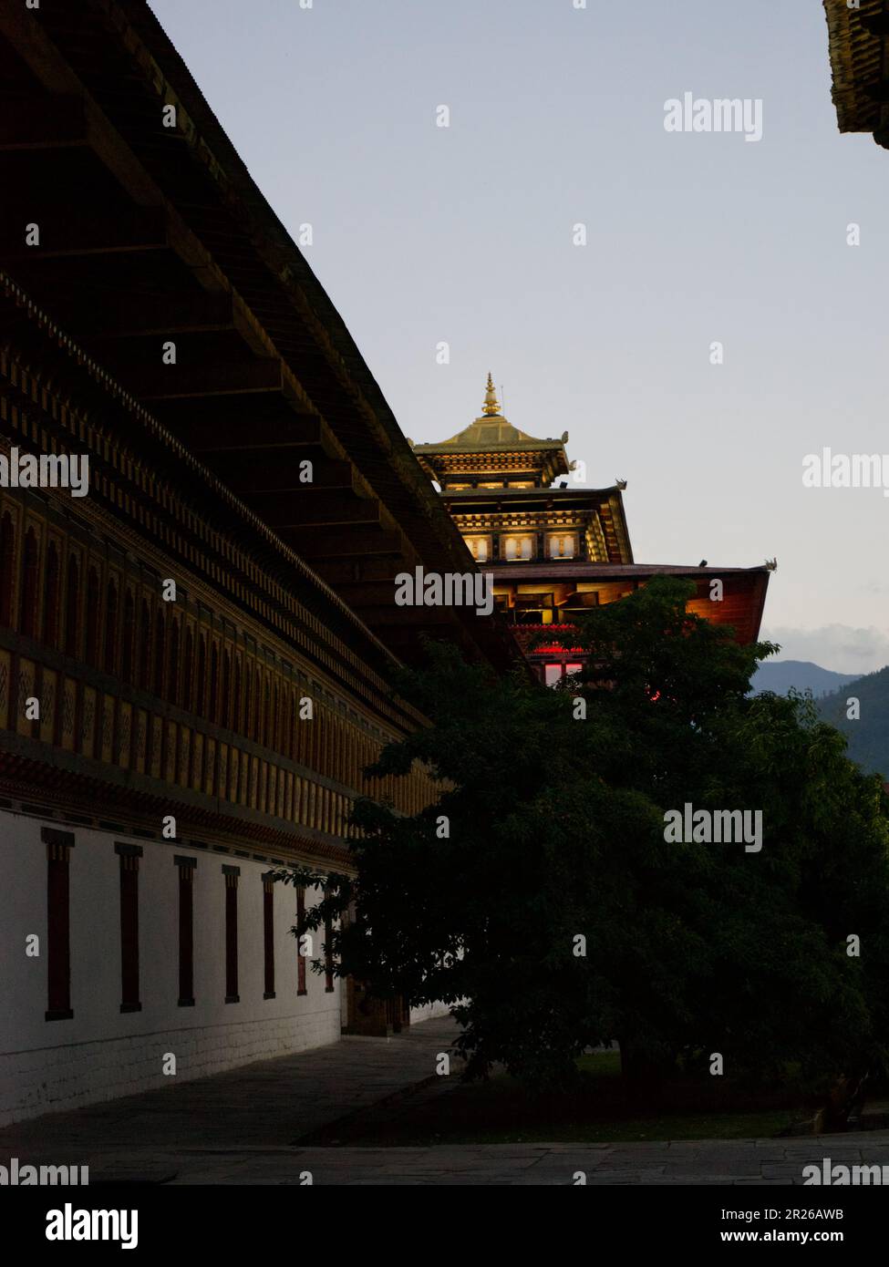 Historische Stätten in Bhutan Stockfoto