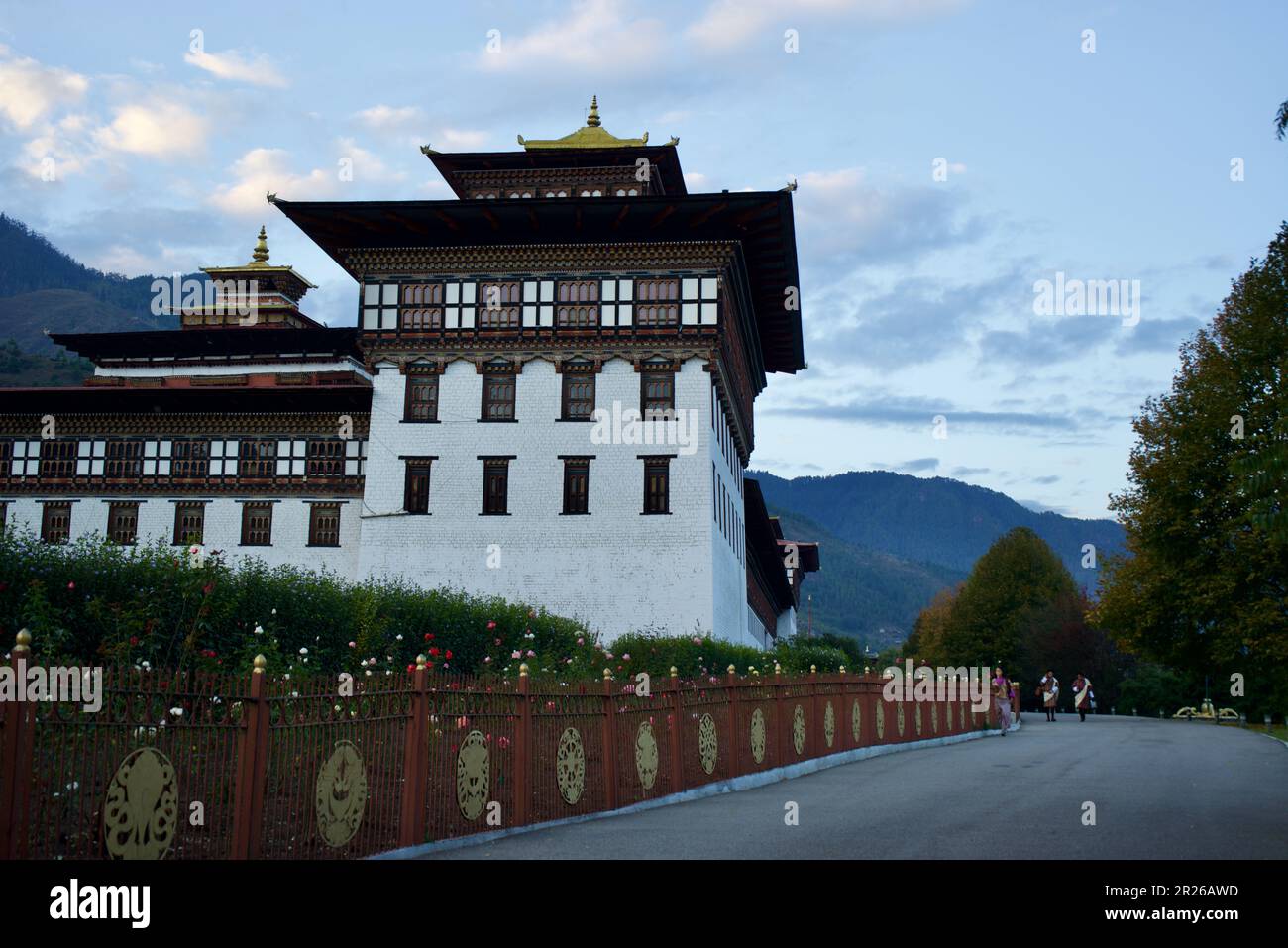 Historische Stätten in Bhutan Stockfoto