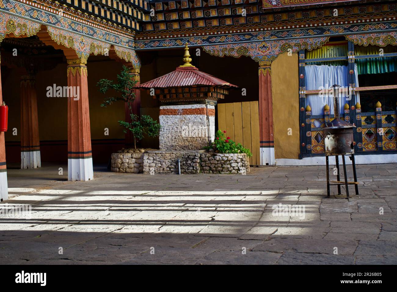 Historisches Gebäude in Bhutan Stockfoto