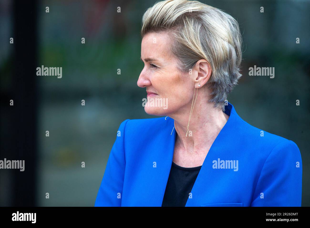 London, England, Großbritannien. 17. Mai 2023. Die Präsidentin der britischen Handelskammer, Baroness MARTHA LANE-FOX, wird während der Global Annual Conference 2023 vor dem Queen Elizabeth II Center gesehen. (Kreditbild: © Tayfun Salci/ZUMA Press Wire) NUR REDAKTIONELLE VERWENDUNG! Nicht für den kommerziellen GEBRAUCH! Stockfoto