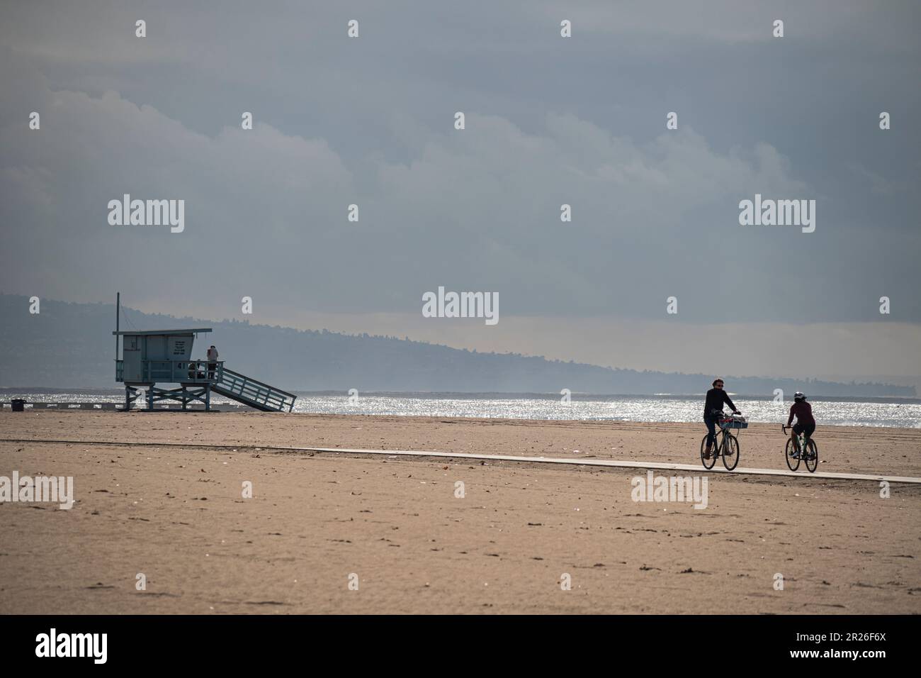Rettungsschwimmstation in Playa Del Rey, Los Angeles, Kalifornien, USA Stockfoto