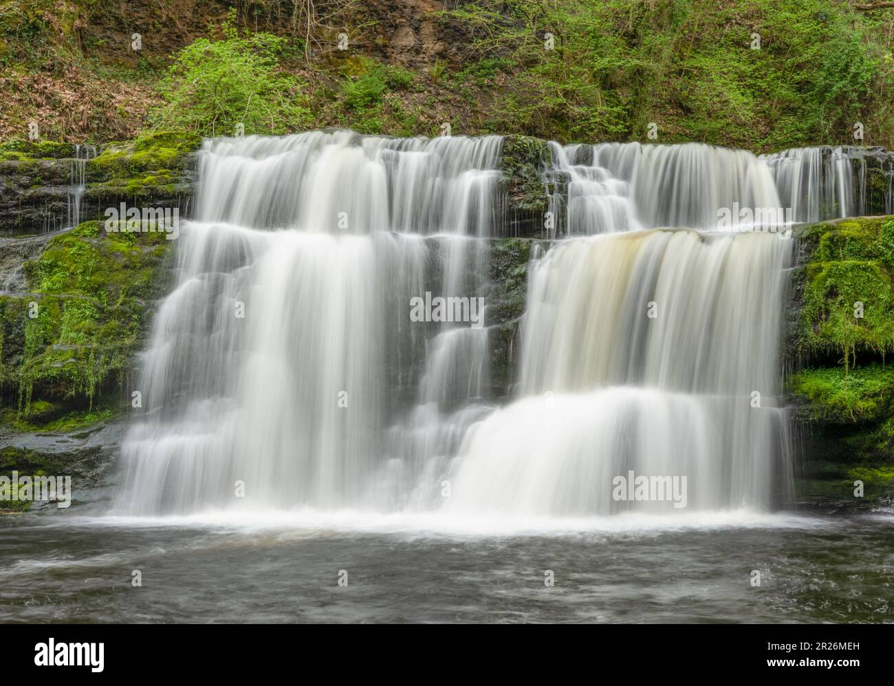 Ein schöner Wasserfall im Brecon Beacons National Park, Wales, Großbritannien. Stockfoto