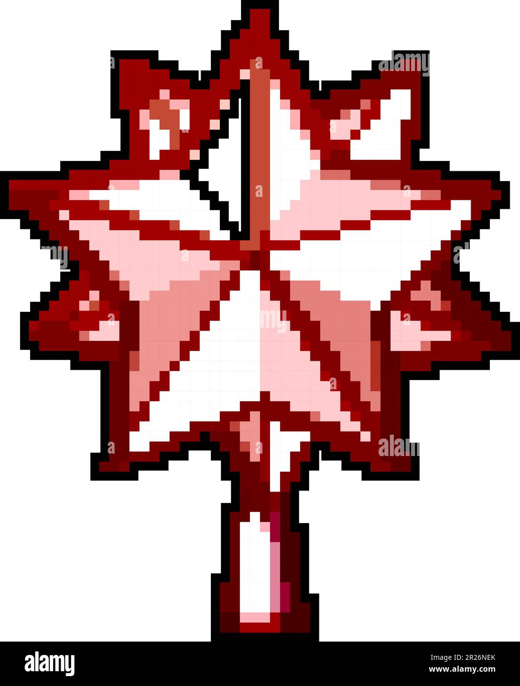 Helles weihnachtssternspiel Pixel-Art-Vektorbild Stock Vektor
