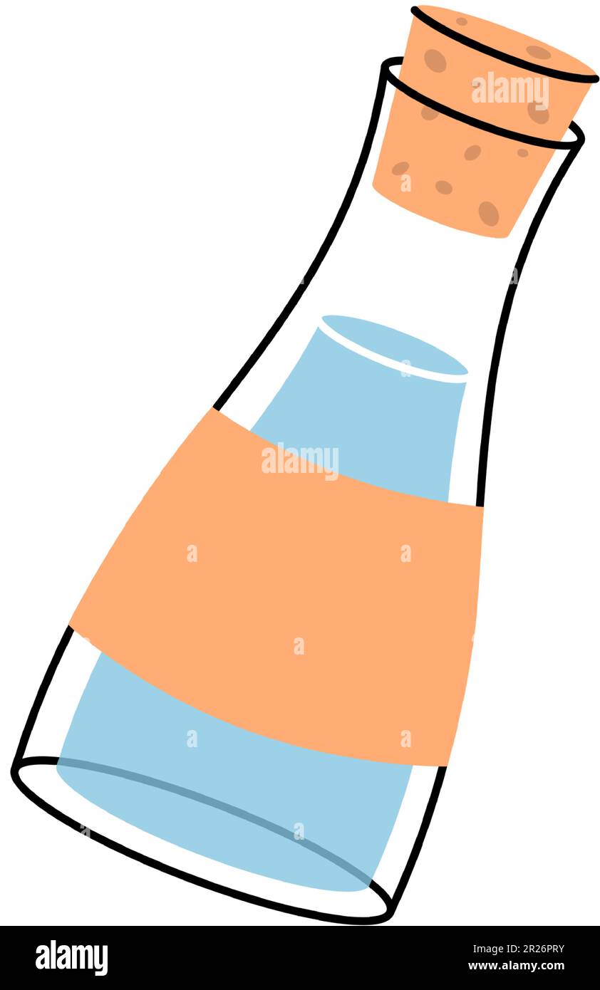 Symbol für Glasflasche. Silhouette der leeren Glas- oder Kunststoffflasche. Vektordarstellung. Stock Vektor