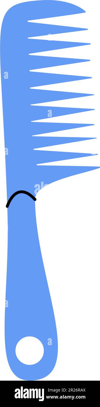 Professioneller Kamm für Haarsymbol. Friseursalon und Friseurwerkzeugsilhouette. Vektordarstellung. Stock Vektor